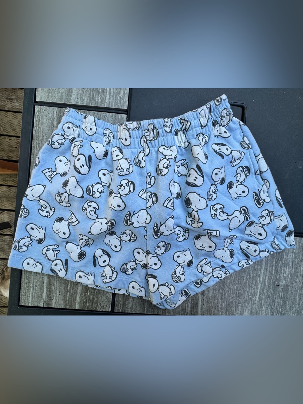 Peanuts Light Blue Snoopy Lounge Shorts
